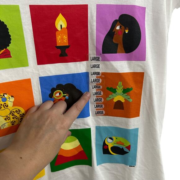 Disney Encanto Color Block Graphic Tee White‎ Unisex Large - Picture 2 of 5